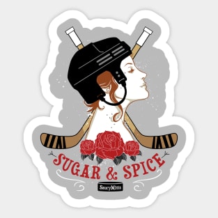 Sugar and Spice Women's Hockey Sticker